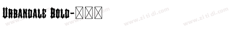 Urbandale Bold字体转换